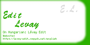 edit levay business card