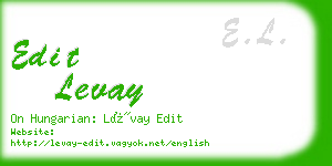 edit levay business card